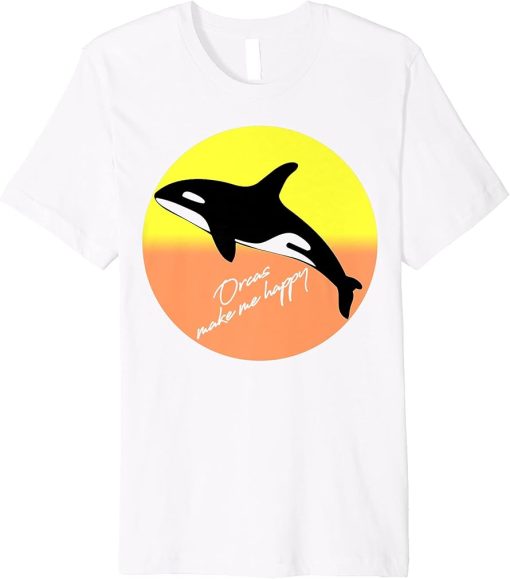 Orca Killer Whale Retro Vintage Graphic Design Premium T-Shirt