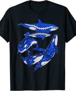 Polynesian Tribal Killer Whales Orcas T-Shirt