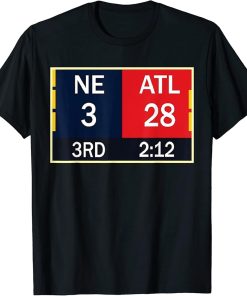 NE 3 ATL 28 Final T-shirt 2 Sides 1 Game